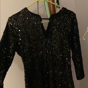 Black sequin dress
